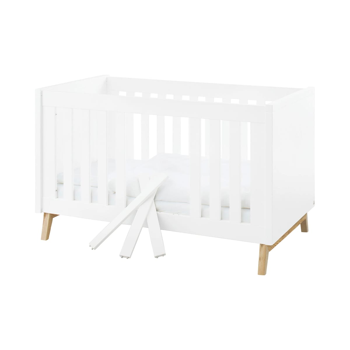 Babyseng og stellekommode Riva ekstra bred 70x140 cm bakside