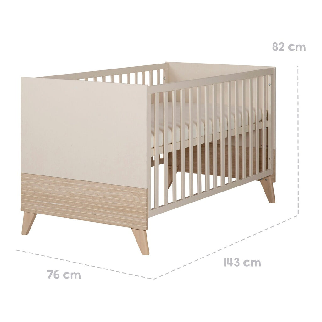 Babyseng Sidney 70x140 cm, konvertibel, opptil 50 kg bakside