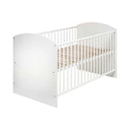 Babyseng og stellekommode Classic White 70x140 cm bakside