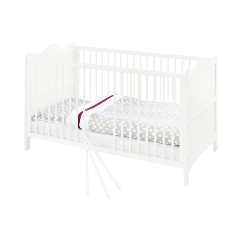 Babyseng og stellekommode Florentina ekstra bred 70x140 cm bakside