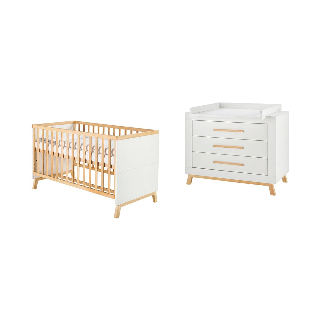 Babyseng og stellekommode Miami 70x140 cm bakside