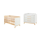 Babyseng og stellekommode Miami 70x140 cm bakside