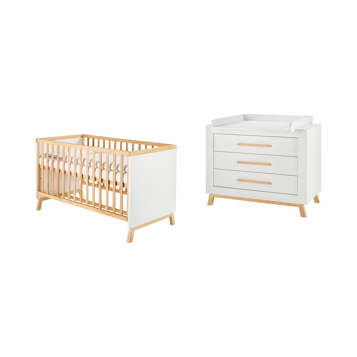 Babyseng og stellekommode Miami 70x140 cm bakside