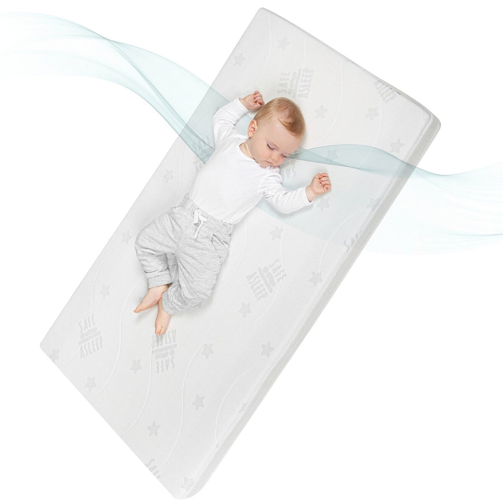 Montert Babysengmadrass Air Balance PLUS safe asleep® i barneseng