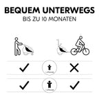 Montert Babysete og nyfødtinnlegg Baby Lounger 2 fra 1 mnd, grå i sykkelvogn