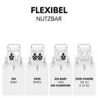 Nærbilde av sikkerhetssele på Babysete og nyfødtinnlegg Baby Lounger 2 fra 1 mnd, grå