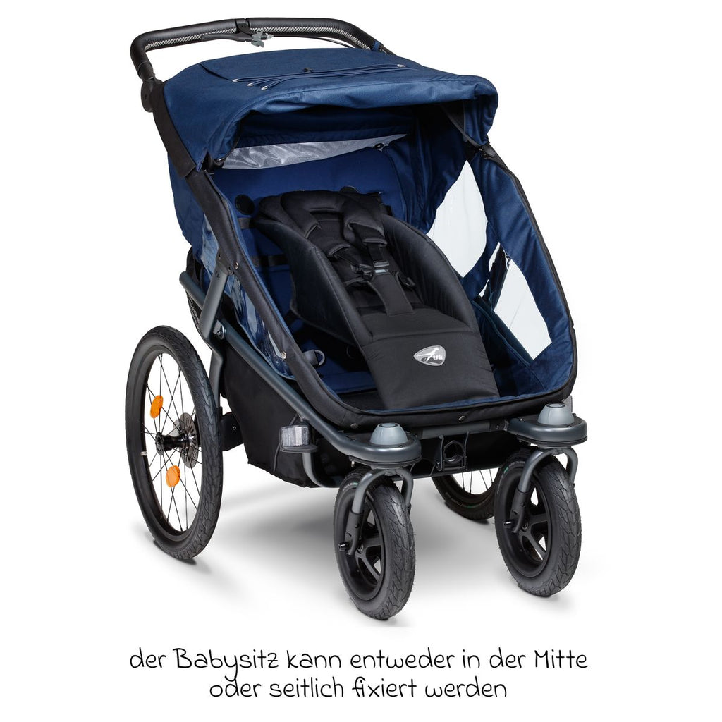 Babysete Velobaby til Velo 2 montert på sykkel svart