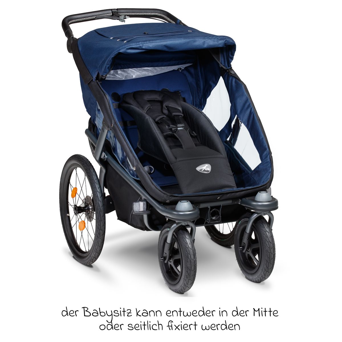 Babysete Velobaby til Velo 2 montert på sykkel svart