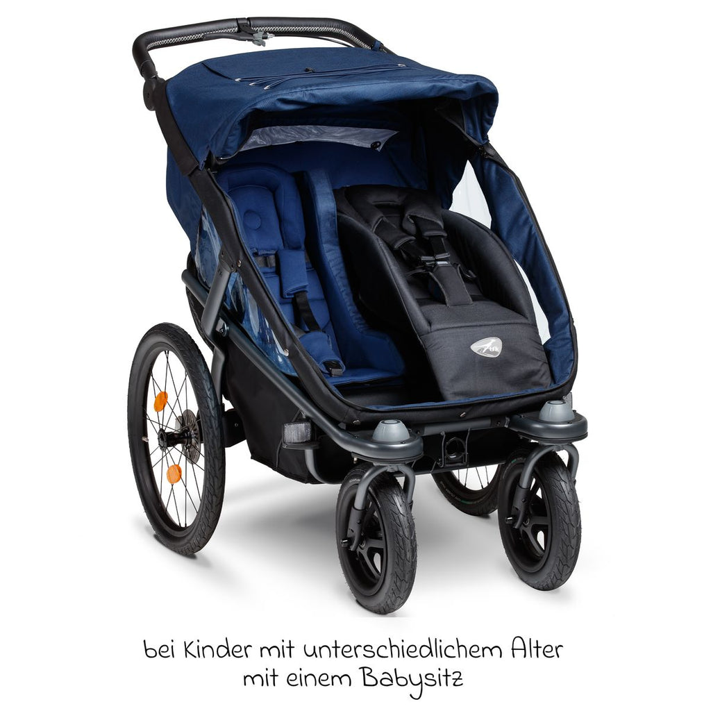 Babysete Velobaby til Velo 2 nærbilde av polstring og festebånd svart