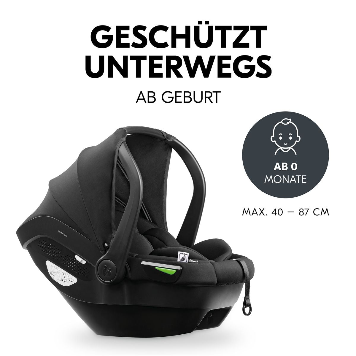 Detalj av justerbar hodepute på Babystol Drive N Care i-Size