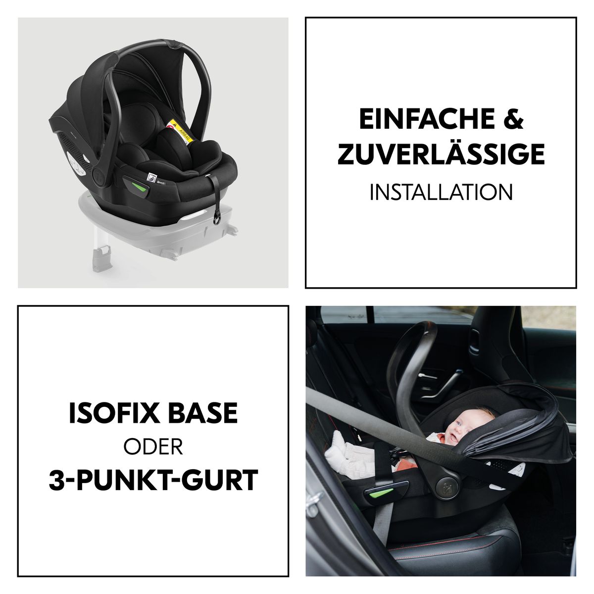 Sidetilsyn av Babystol Drive N Care i-Size med sidesammenstøtbeskyttelse
