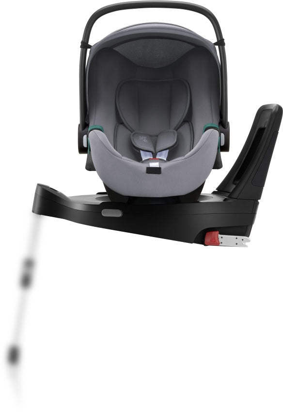 Babystol i-Size fra fødsel til 15 mnd Frost Grey - Britax Römer Baby Safe 3 på FLEX BASE iSENSE