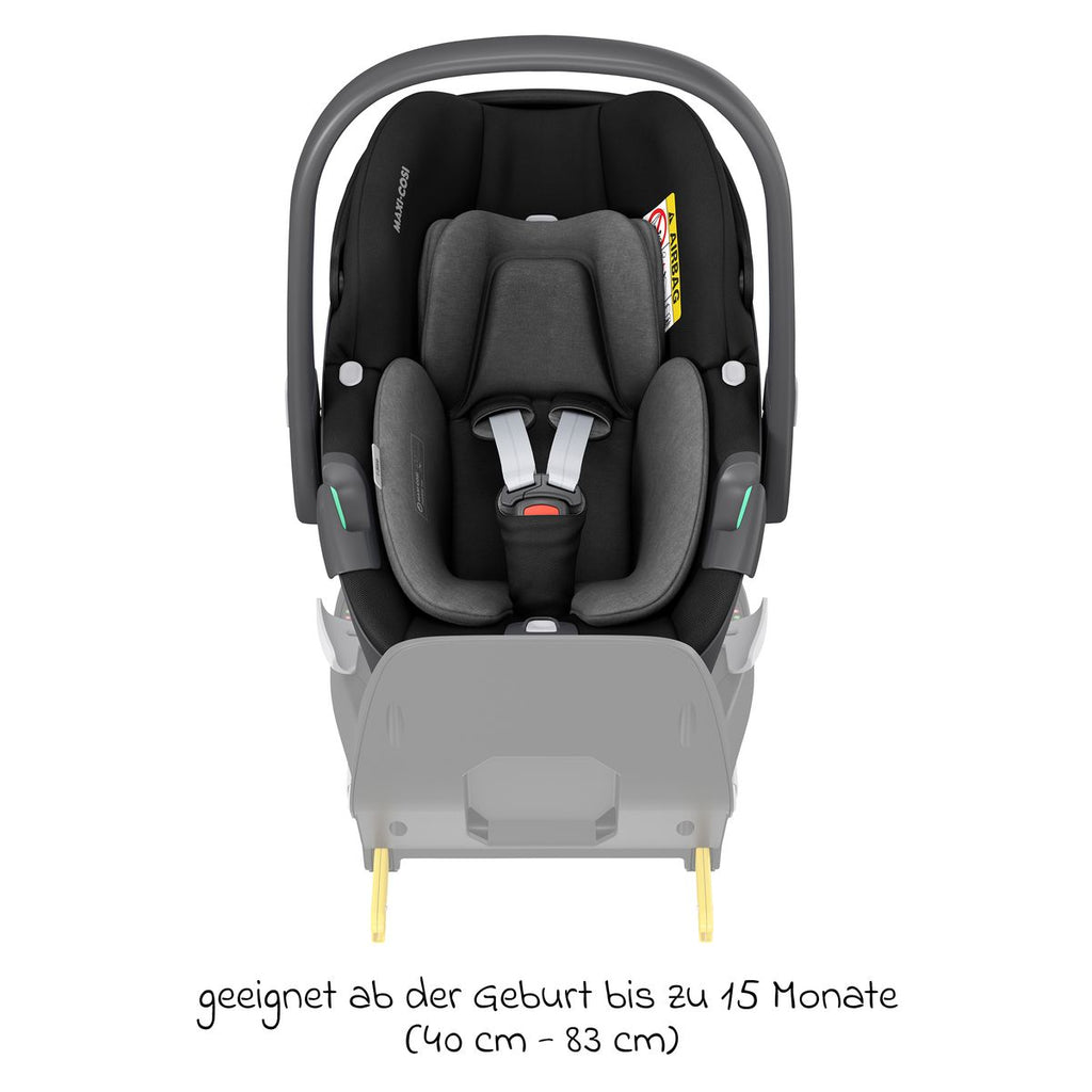 Detalj av festemekanisme på Babystol Pebble 360 i-Size dreibar