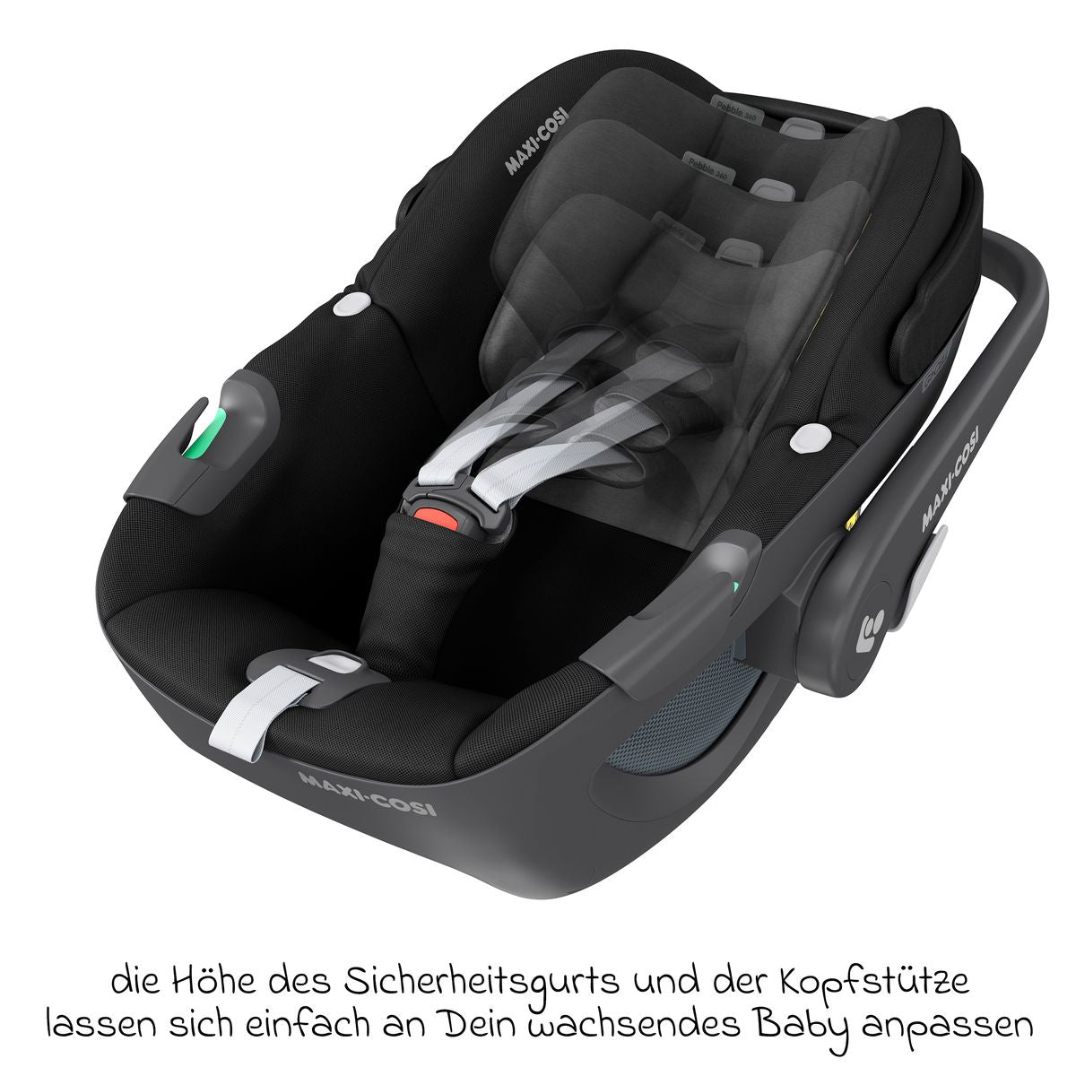 Babystol Pebble 360 i-Size dreibar på bilsete med Isofix-base