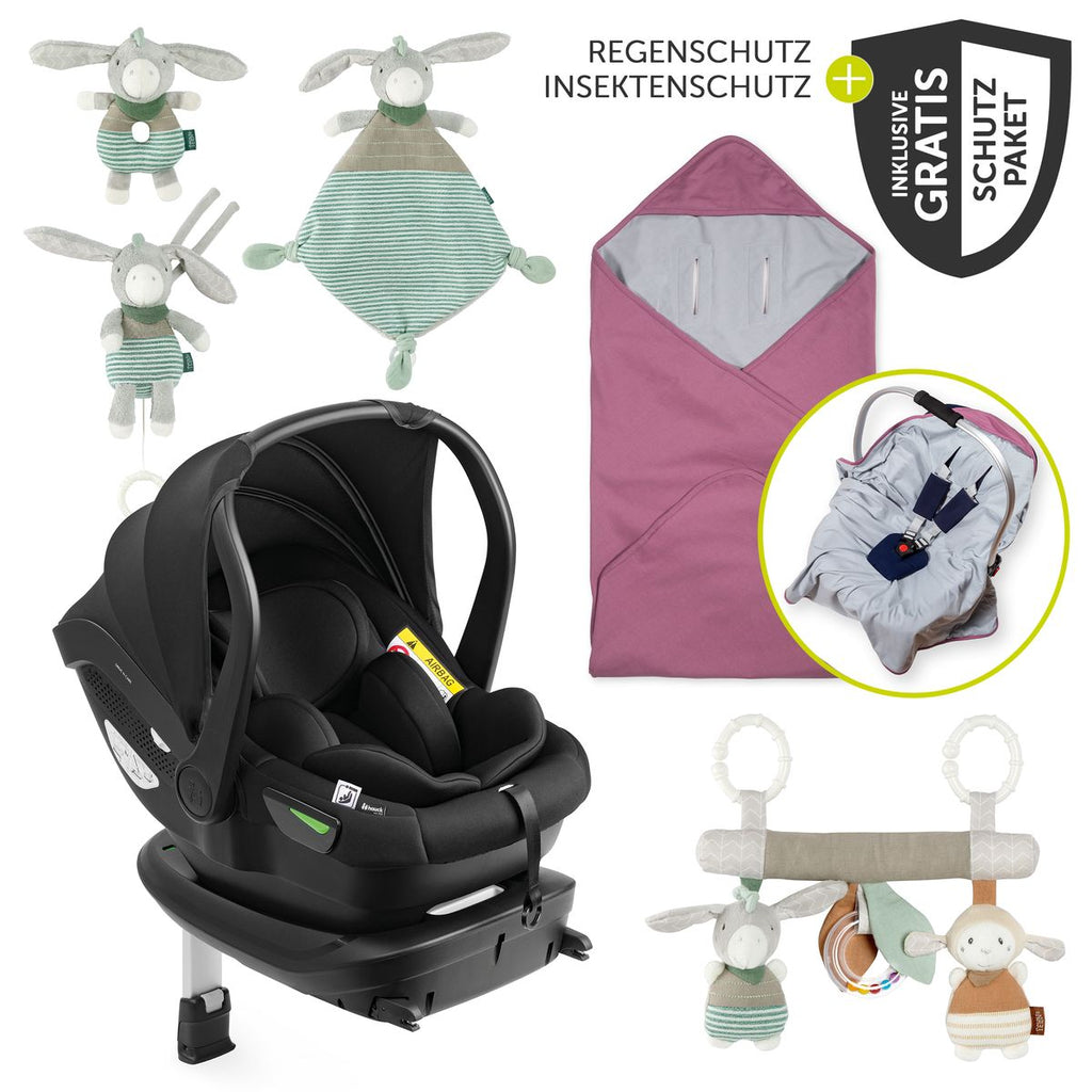 Babystol-sett Drive N Care i-Size 40-87 cm med Isofix-base forfra