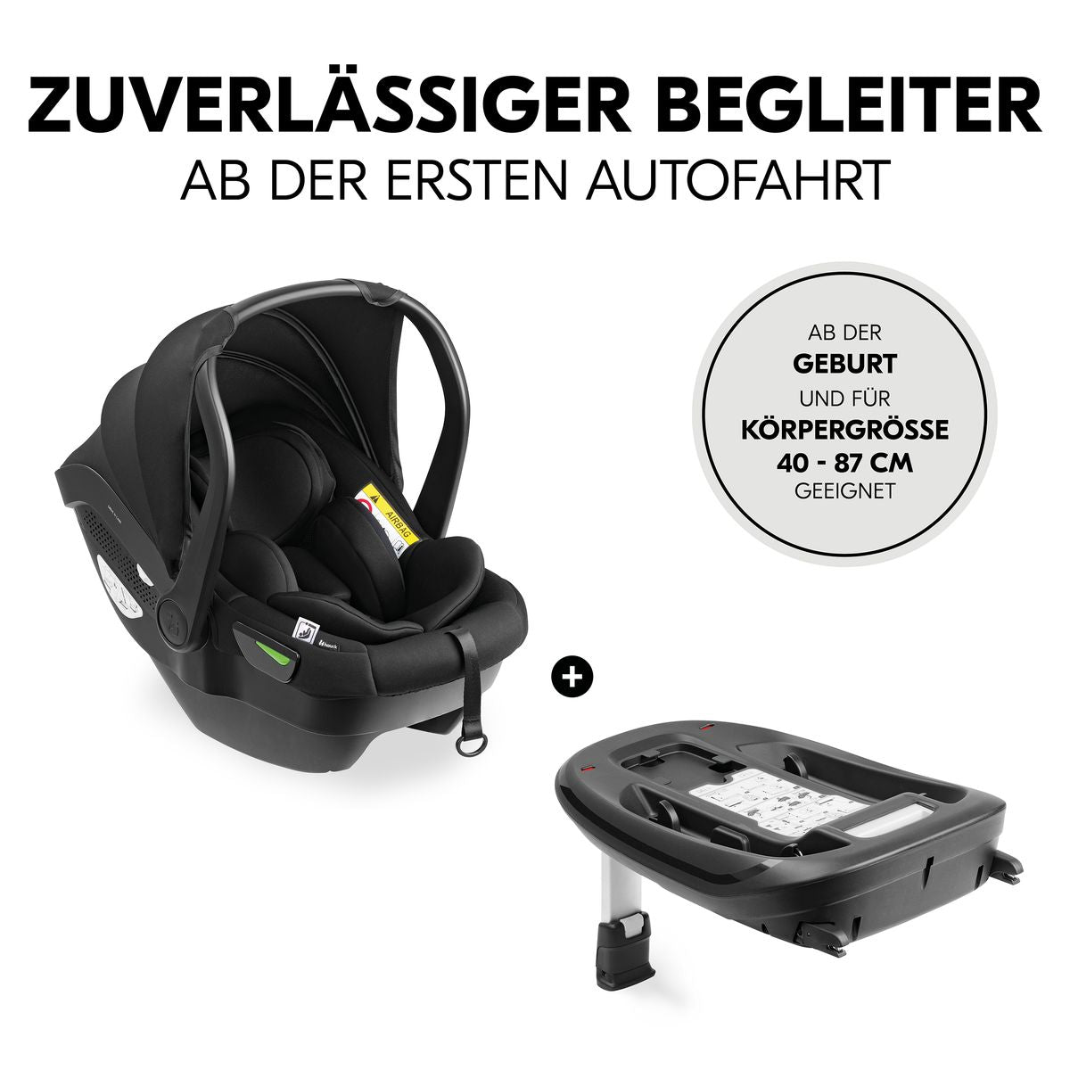 Babystol-sett Drive N Care i-Size 40-87 cm med mykt innleggspute