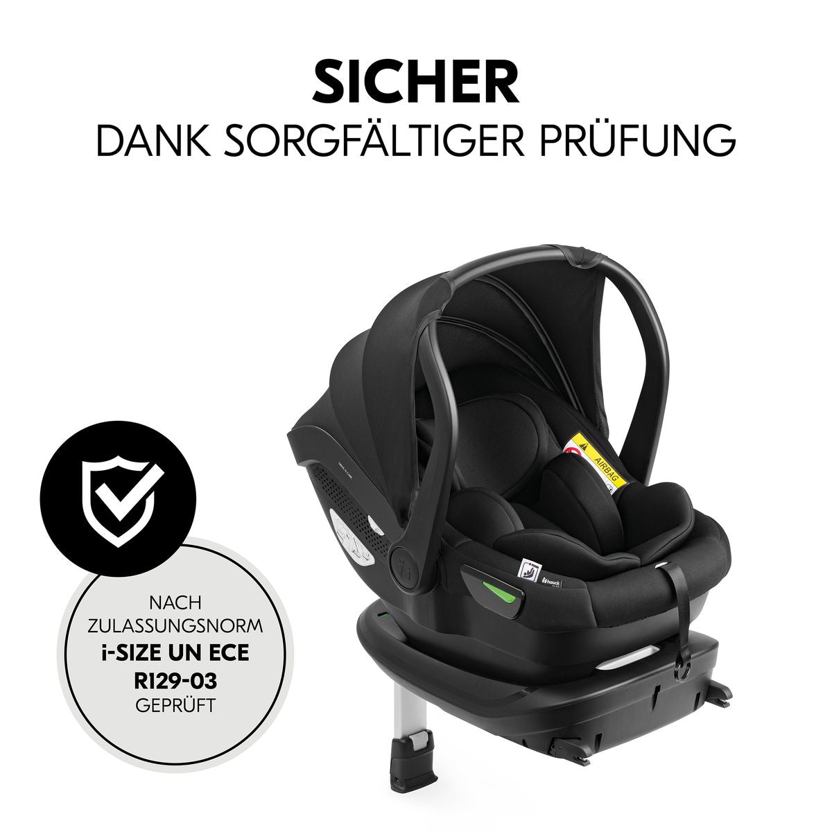 Babystol-sett Drive N Care i-Size 40-87 cm med justerbar hodepute