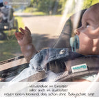 Babystol til sykkelvogn mørkegrå med lett vekt og ergonomisk design