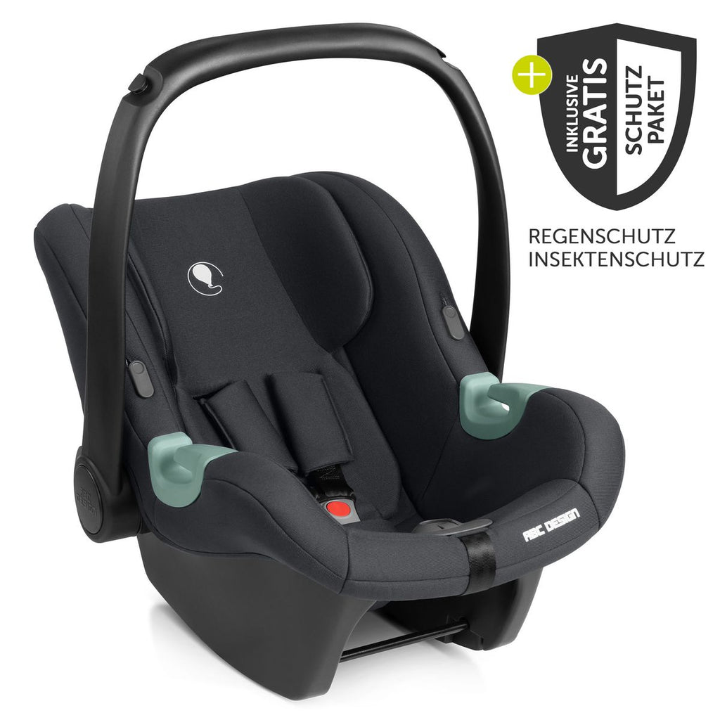 Babystol Tulip i-Size 45-85 cm med kalesje og innleggspute forfra
