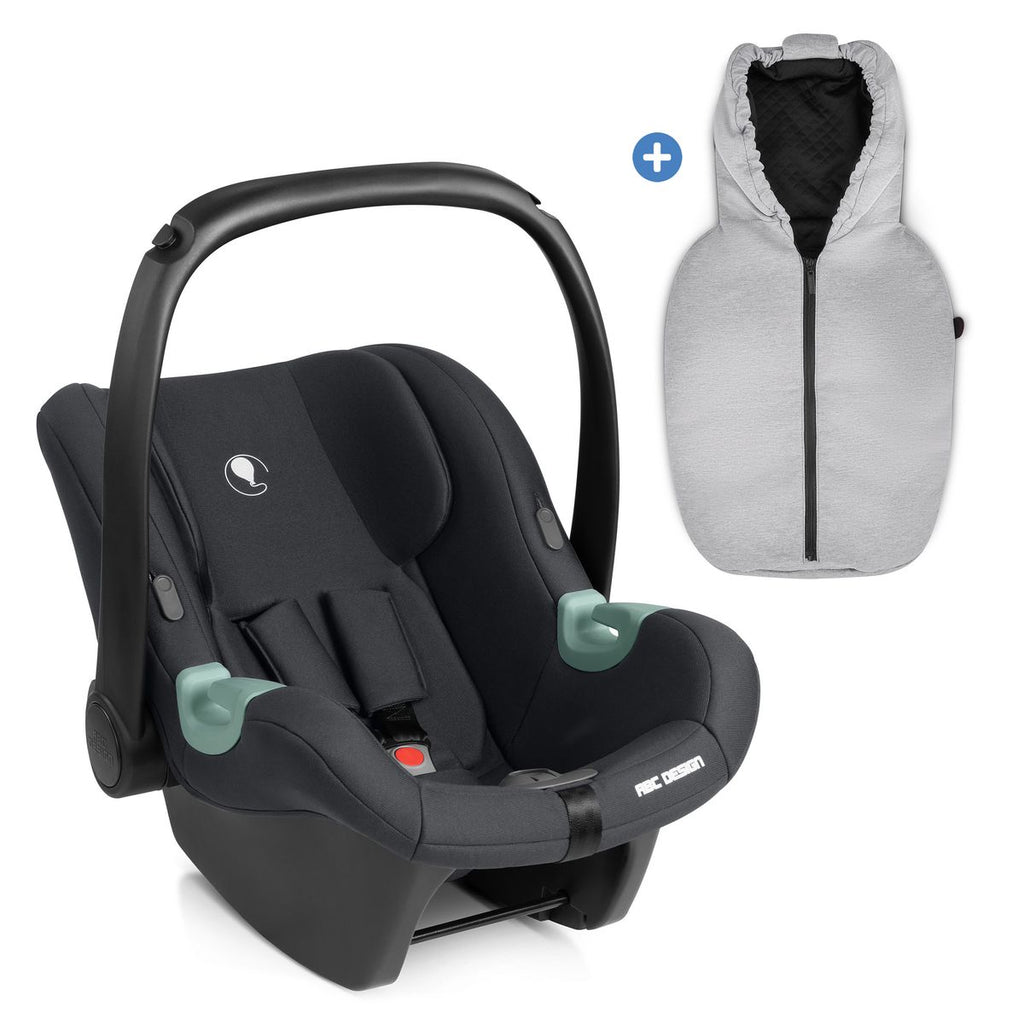 Babystol Tulip i-Size 45-85 cm med fotpose og solkalesje forfra