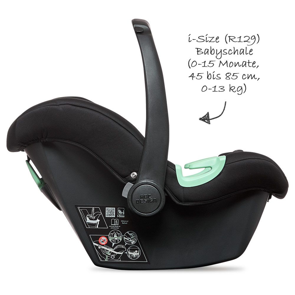 Detalj av Babystol Tulip i-Size gruppe 0+ Black