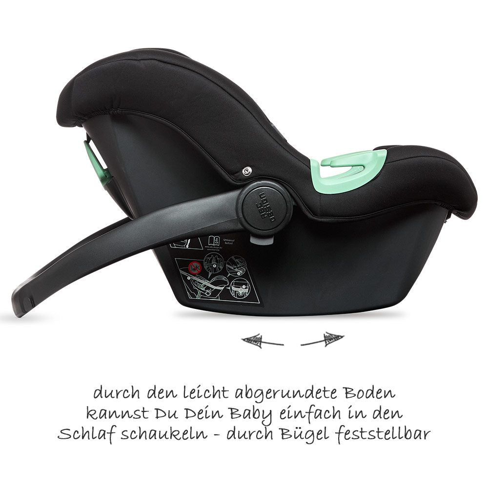 Babystol Tulip i-Size gruppe 0+ Black montert i bil