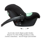 Babystol Tulip i-Size gruppe 0+ Black montert i bil