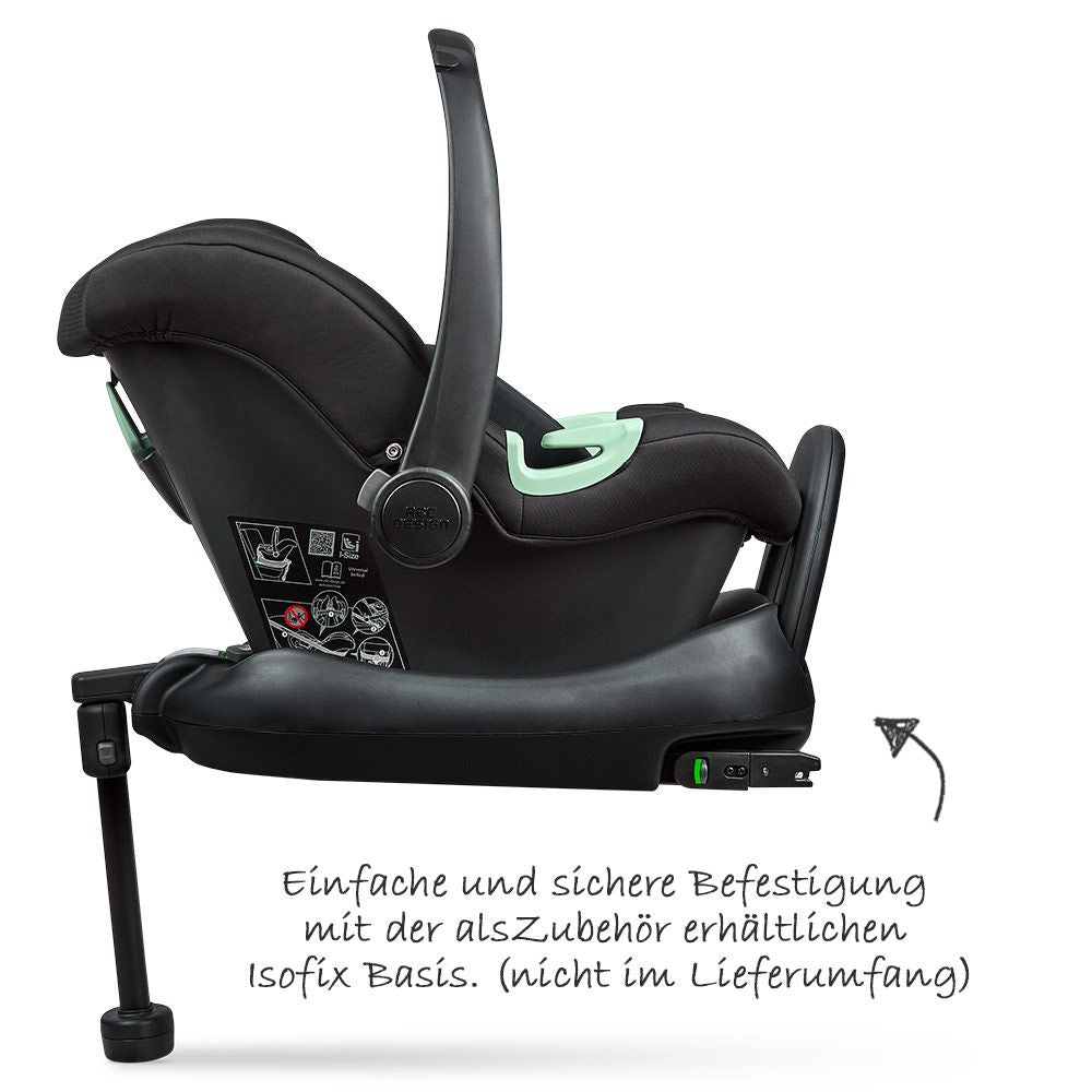 Babystol Tulip i-Size gruppe 0+ Black justerbar hodestøtte