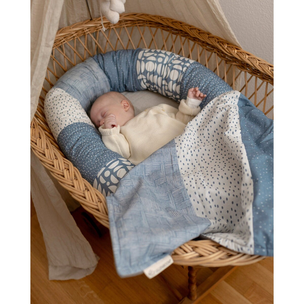 Nærbilde av Babyteppe Classics patchwork 70x100 cm bomull tekstur