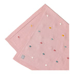 Babyteppe Dots finstrikk 80x110 cm økologisk bomull bakside