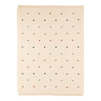 Babyteppe Dots strikket bomull 80x100 cm bakside