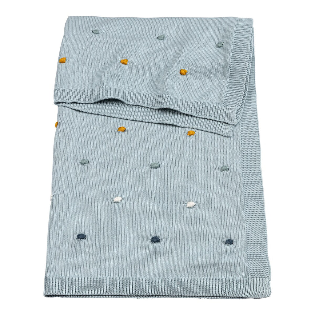 Babyteppe Dots strikket bomull 80x100 cm - BORNINO HOME