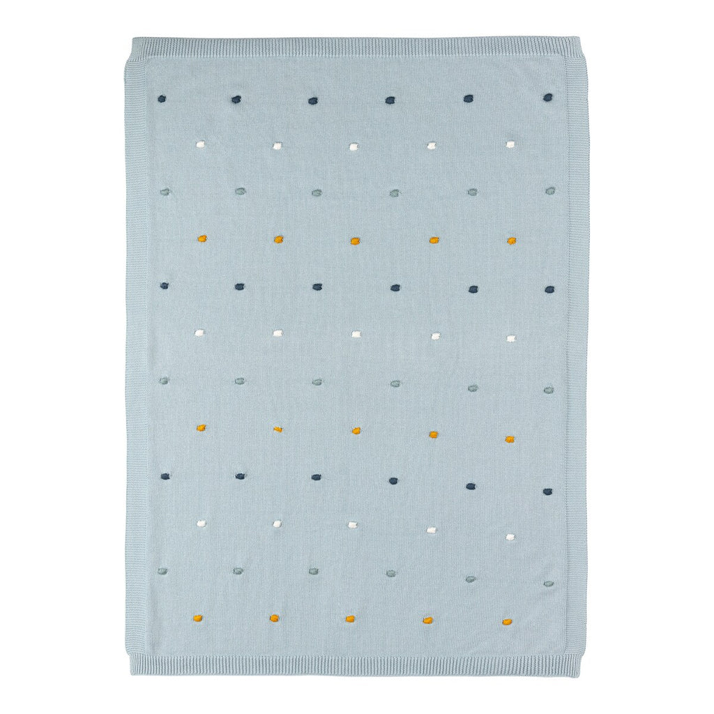 Babyteppe Dots strikket bomull 80x100 cm - BORNINO HOME