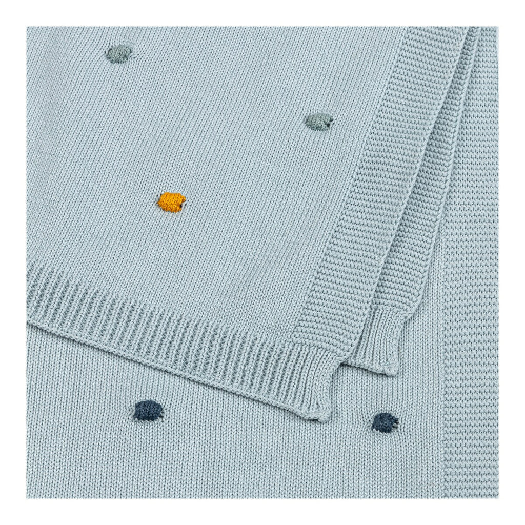 Babyteppe Dots strikket bomull 80x100 cm - BORNINO HOME