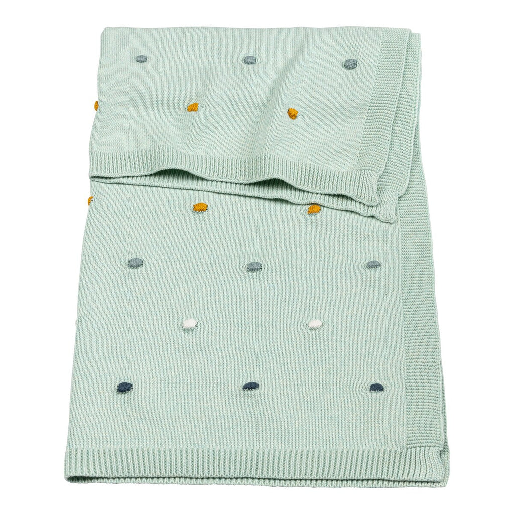 Babyteppe Dots strikket bomull 80x100 cm - BORNINO HOME