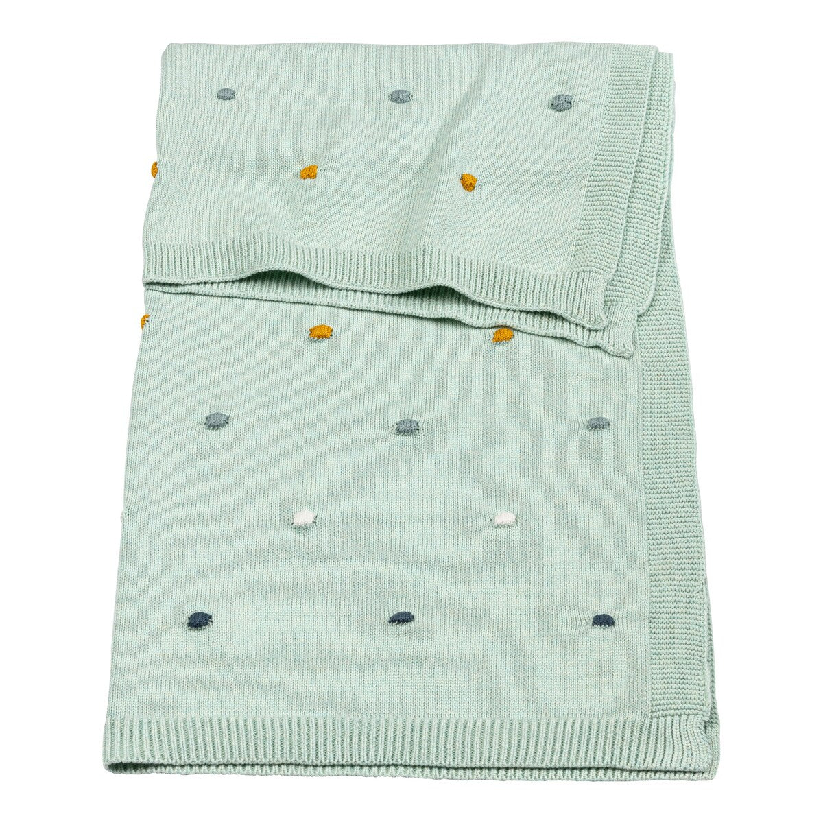 Babyteppe Dots strikket bomull 80x100 cm - BORNINO HOME