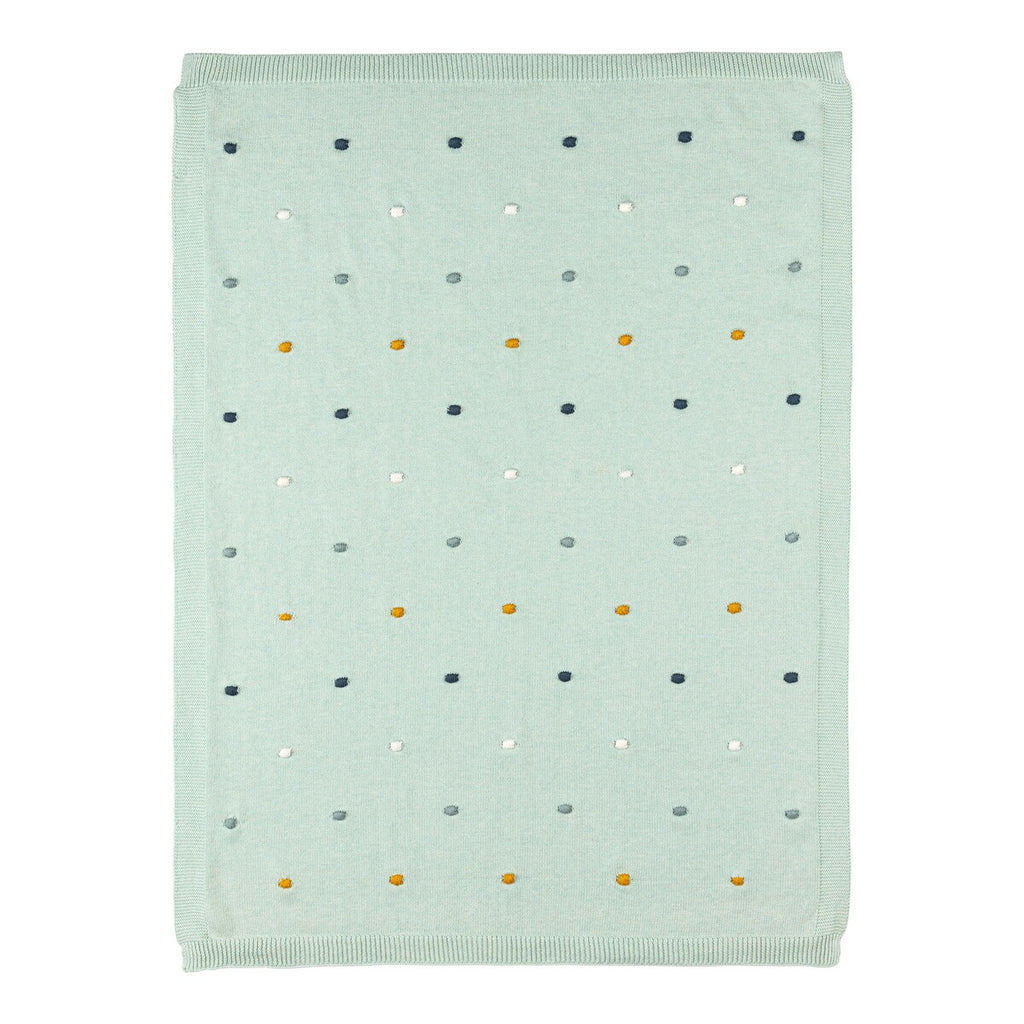 Babyteppe Dots strikket bomull 80x100 cm - BORNINO HOME