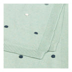 Babyteppe Dots strikket bomull 80x100 cm - BORNINO HOME