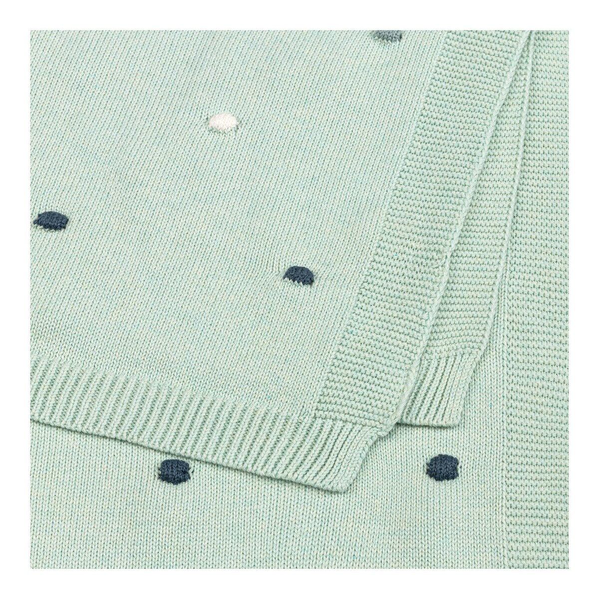 Babyteppe Dots strikket bomull 80x100 cm - BORNINO HOME