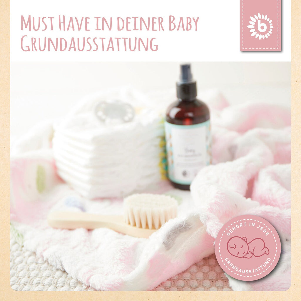 Babyteppe med elefanter fleece rosa montert i barneseng