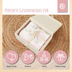 Babyteppe med elefanter fleece rosa brettet