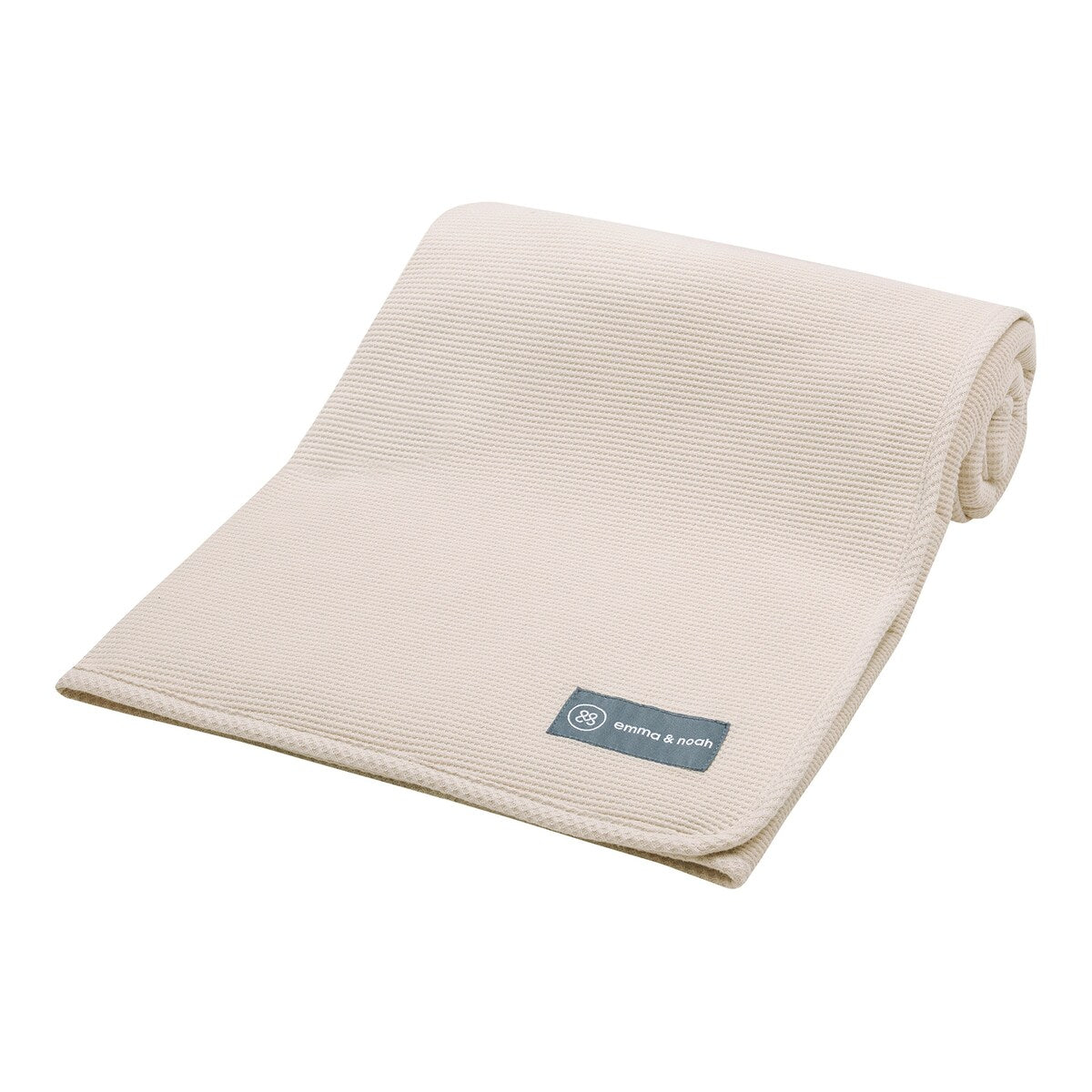 Montert Babyteppe Essential Winter økologisk bomull 75 x 95 cm på gulvet