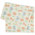 Babyteppe i fleece med dyremotiv 75x90 cm fra fødsel forfra