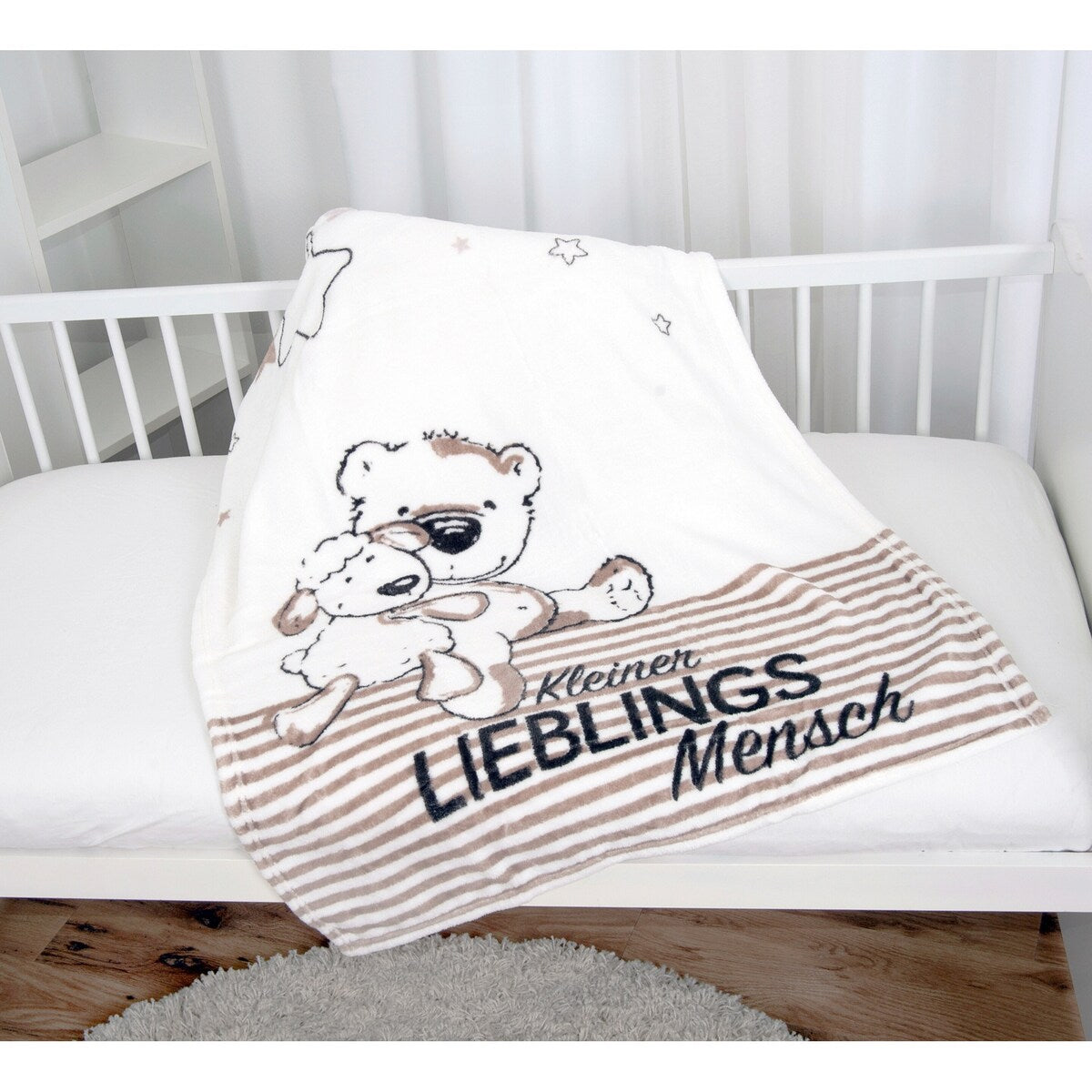 Detalj av Babyteppe i mikrofiberplysj 75x100 cm materiale