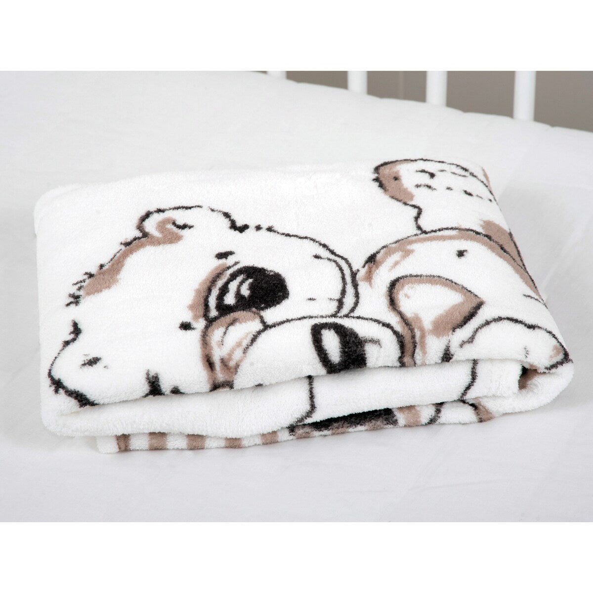 Babyteppe i mikrofiberplysj 75x100 cm brettet