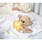Babyteppe i mikrofiberplysj Kleiner Schutzengel 75x100 cm bakside