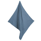 Babyteppe i strikkelook Seashells indigo 80x80 cm bakside