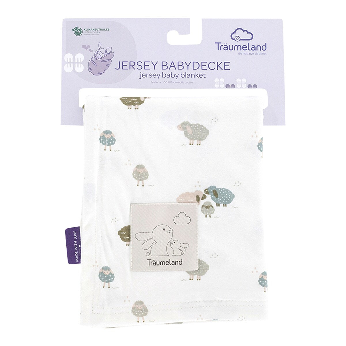 Babyteppe jersey 75x100 cm bomull - Träumeland