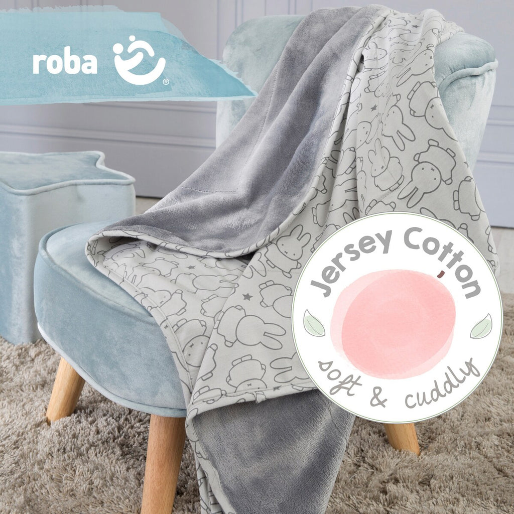 Babyteppe i jersey Miffy 100 % bomull - roba