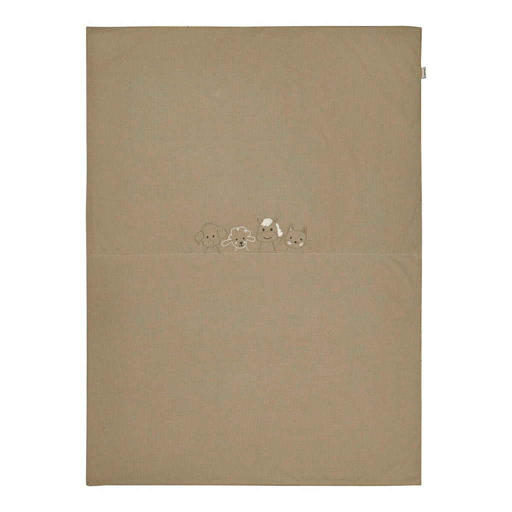 babyteppe jersey vaffelstruktur bomullsblanding 75x100 cm forfra